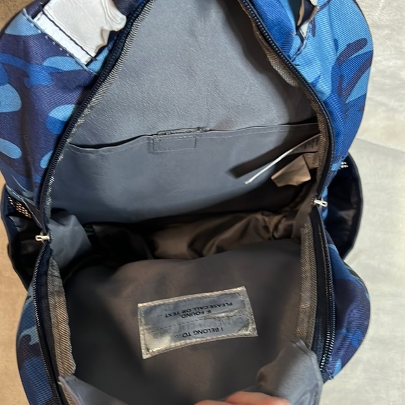 Pottery Barn Kids Navy Skateboard Small Camo Reflective Backpack - Picture 8 of 10